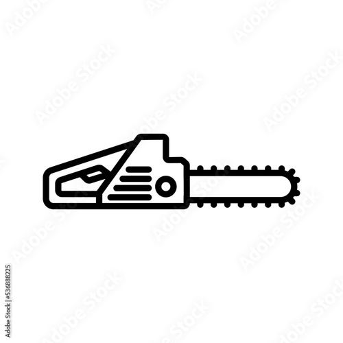 Chainsaw icon. sign for mobile concept and web design. vector illustration