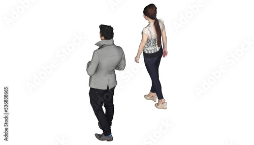 3D High Poly Humans - SET1 Color - Isometric View 4