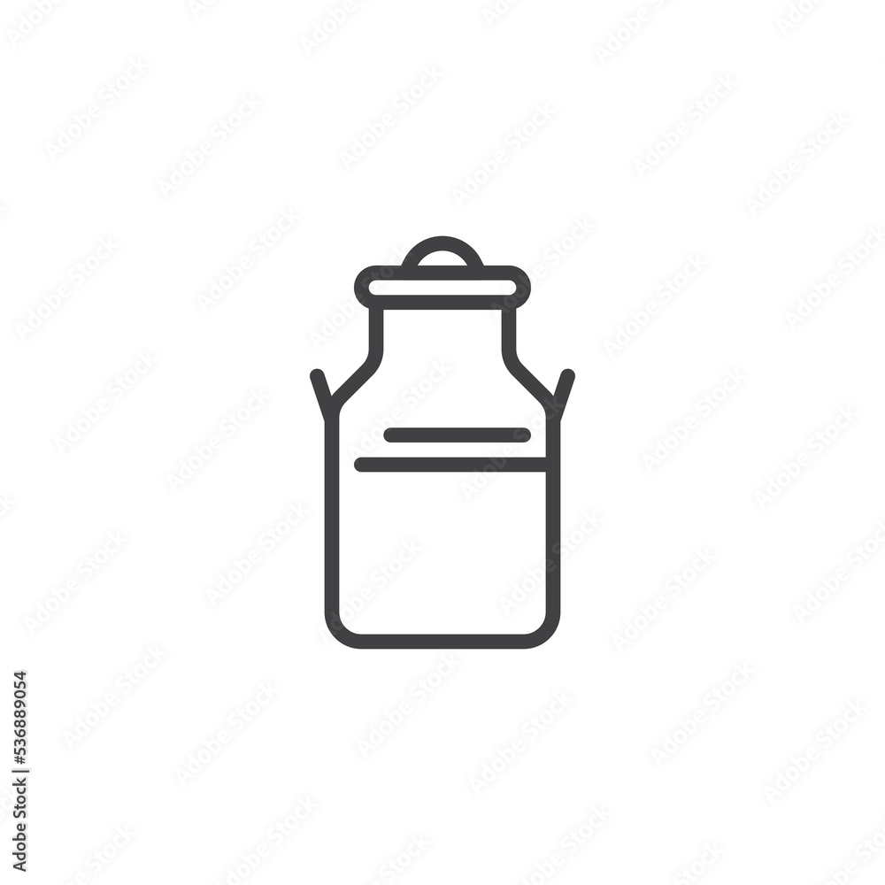 Milk canister line icon Milk canister line icon
