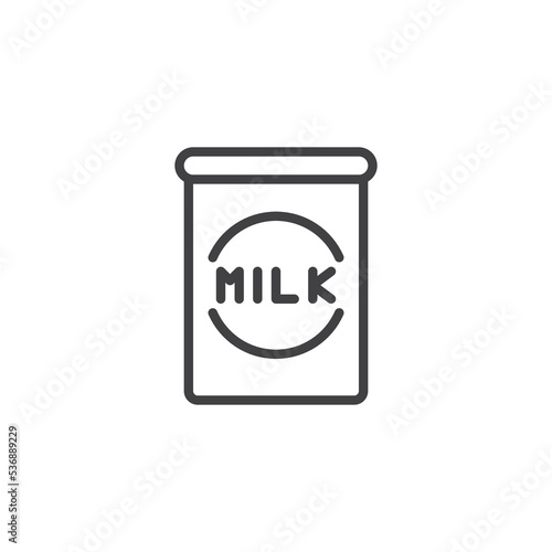 Milk can line icon