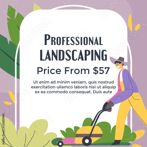 Professional landscaping, price from 57 dollars