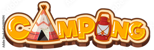 Text design for word camping