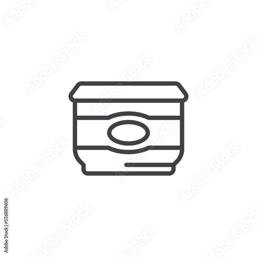 Yogurt pack line icon