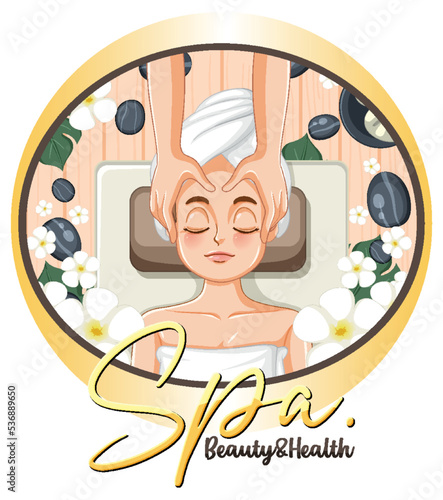 Woman with facial mask