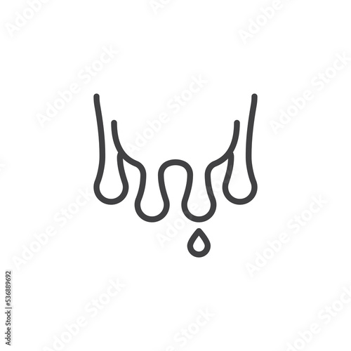 Cow udder line icon