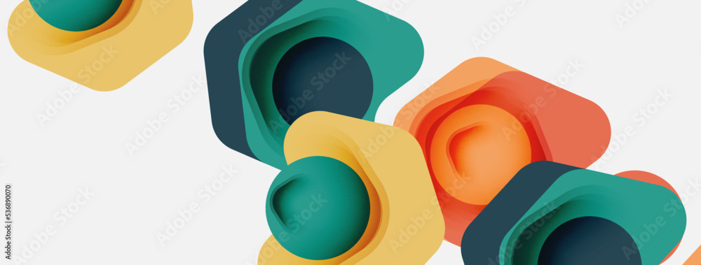 Color arrow shapes on white backdrop. Minimal geometric abstract background. Vector illustration for wallpaper banner background or landing page Color arrow shapes on white backdrop. Minimal geometric abstract background. Vector illustration for wallpaper banner background or landing page