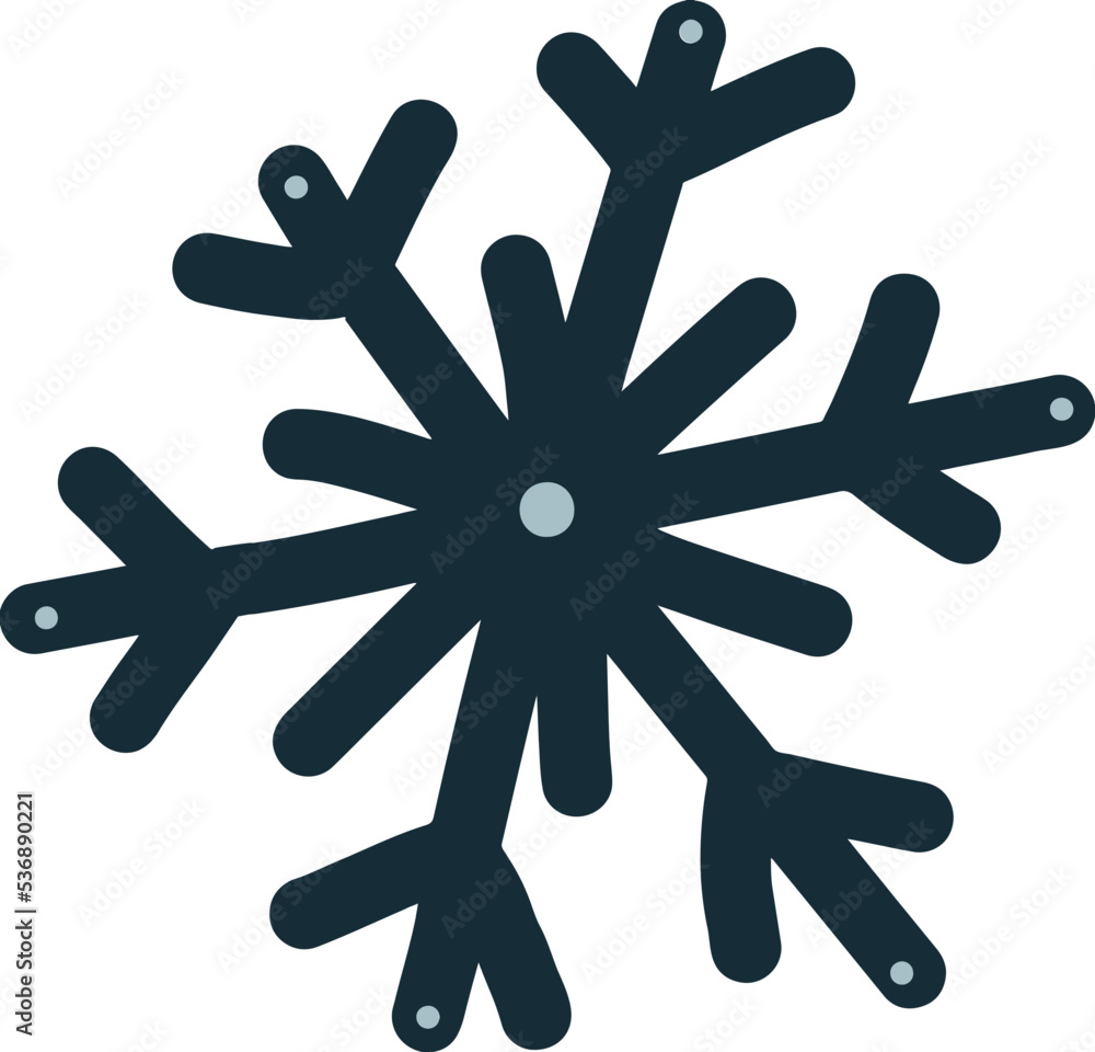 Warm and Joyful Christmas Snowflake Illustration Warm and Joyful Christmas Snowflake Illustration