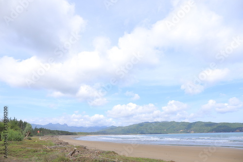 Beautiful view of Teleng Ria Beach  in Pacitan  East Java. Great for nature background and wallpaper.