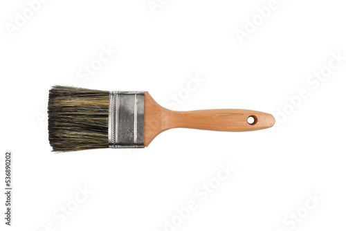 Clean new paint brush isolated on transparent background. photo