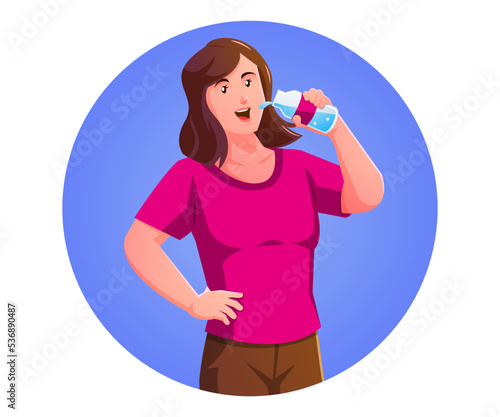 a woman drinking water,  healty and sport concept
