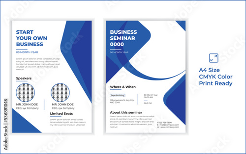 Business seminar flyer template