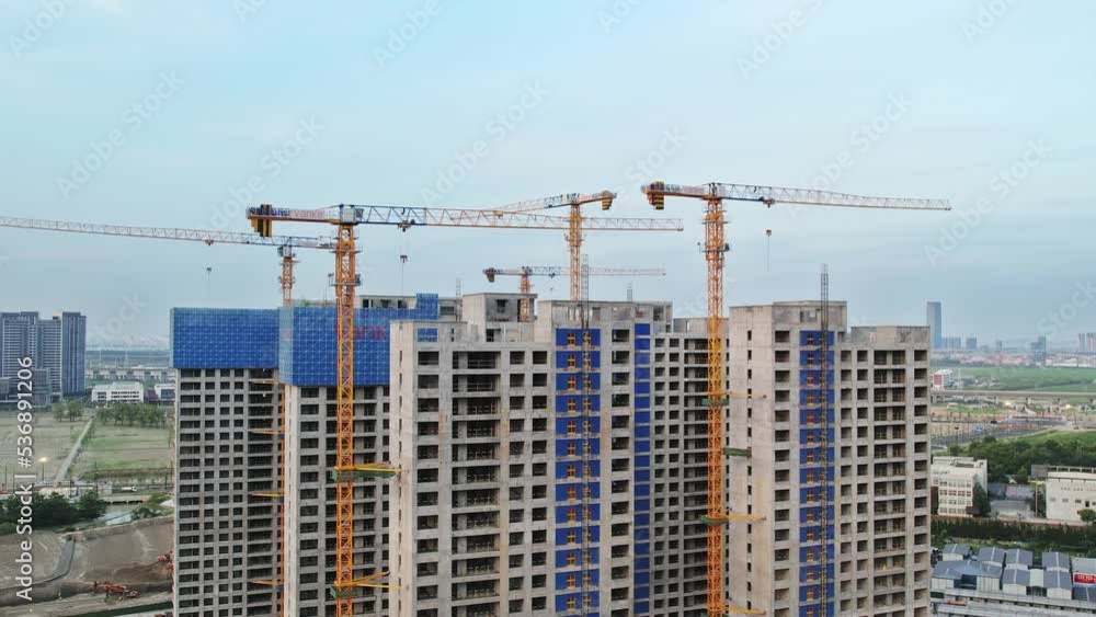 construction site with cranes construction site with cranes
