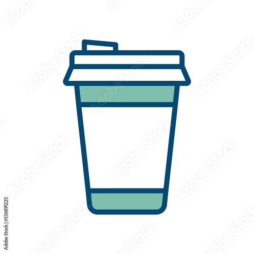 Wallpaper Mural disposable paper coffee cup icon vector design template Torontodigital.ca