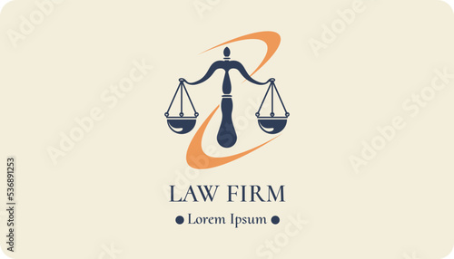 Law firm, business card or logotype sample vector