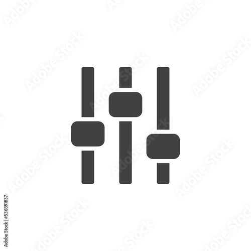 Equalizer sliders vector icon