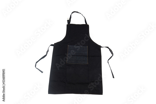 Fotografiet Black kitchen apron isolated on a transparent background