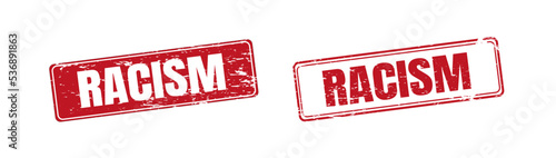racism square stamp. racism grunge sign set