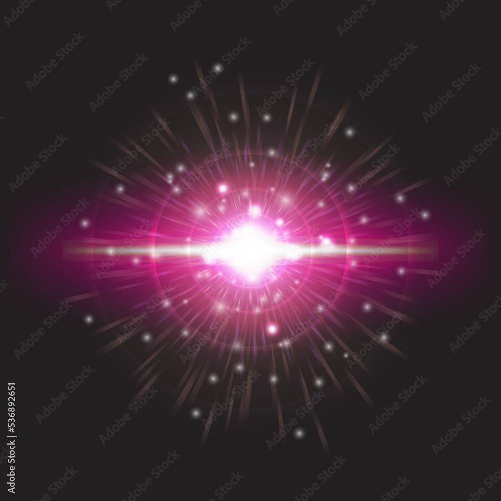 Pink light beam on dark background Pink light beam on dark background