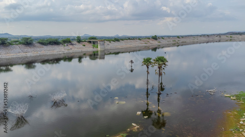 water reservoir drone pics in India 