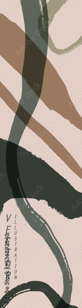 Fototapeta premium Abstract trendy universal artistic banner template. Vector illustration.