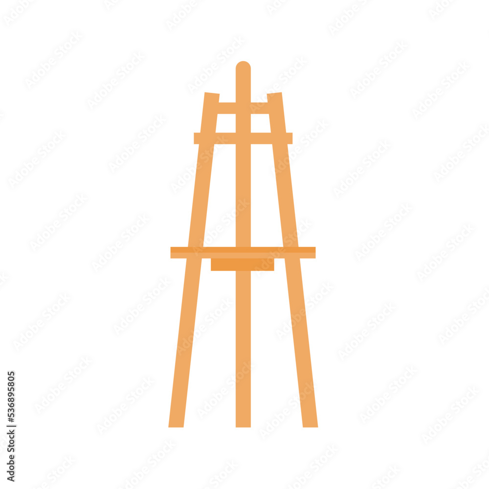 Wooden easel template of a colored table and white paper,Blank canvas on a painting easel,white drawing paper Wooden easel template of a colored table and white paper,Blank canvas on a painting easel,white drawing paper