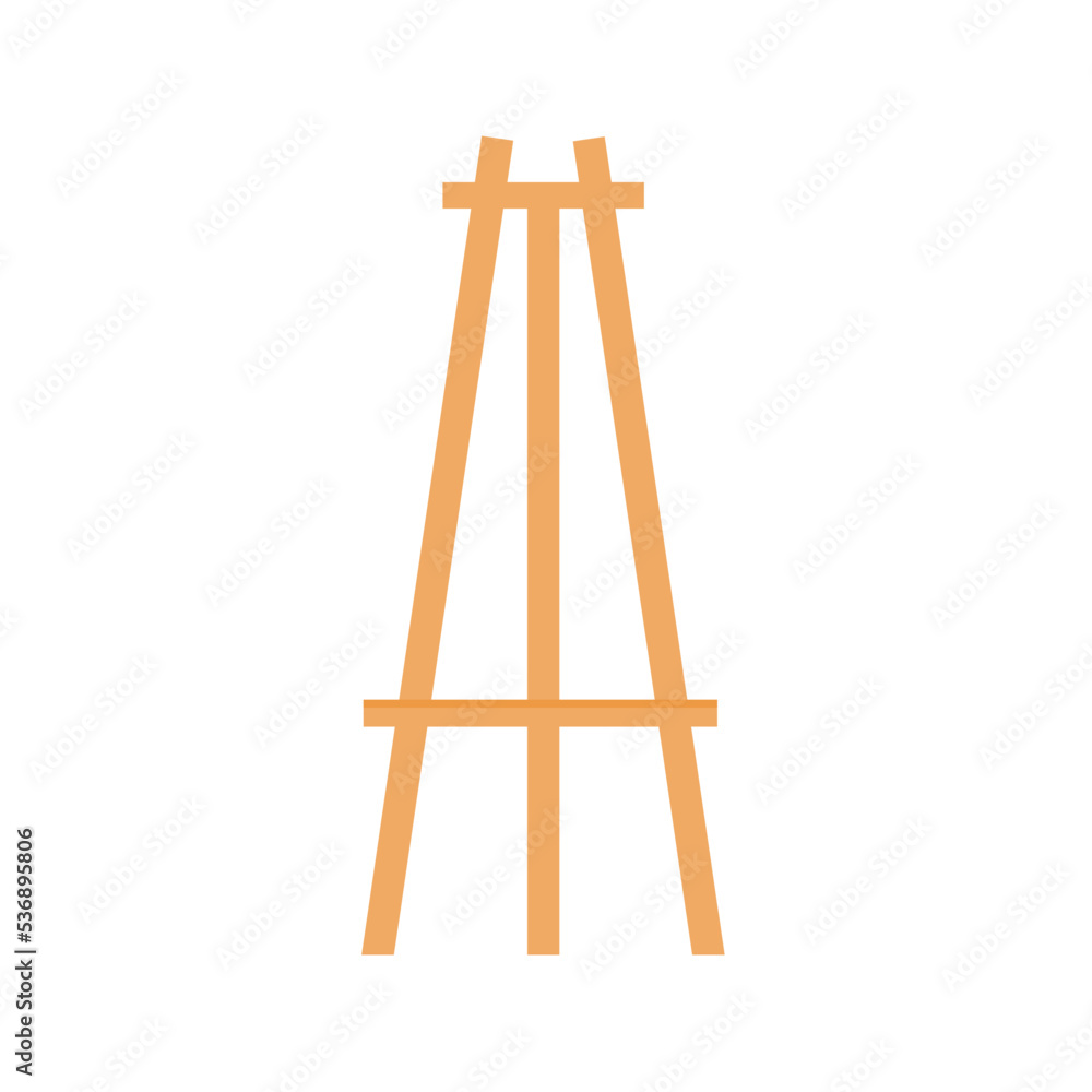Wooden easel template of a colored table and white paper,Blank canvas on a painting easel,white drawing paper Wooden easel template of a colored table and white paper,Blank canvas on a painting easel,white drawing paper