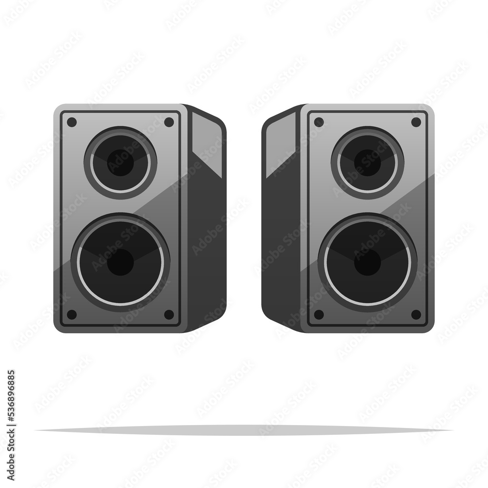 Pair of speakers vector isolated illustration Pair of speakers vector isolated illustration
