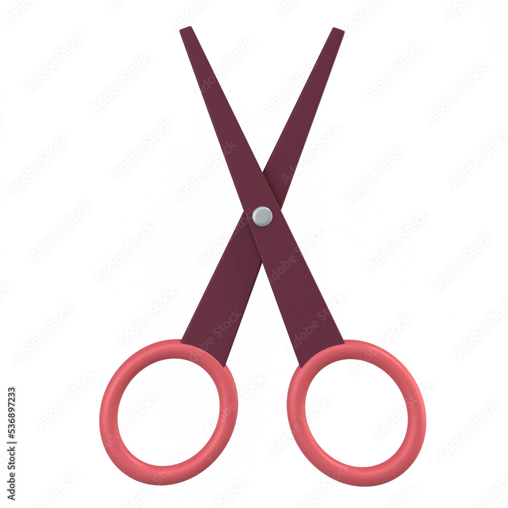 3d cosmetic scissors icon 