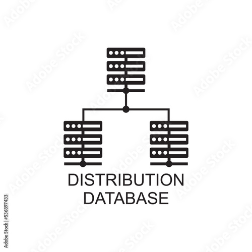 distribution database icon , computing icon