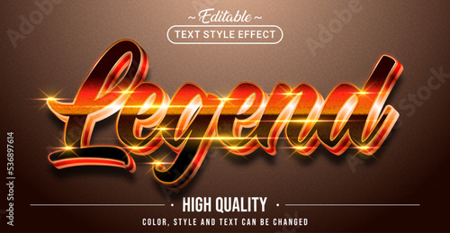 Editable text style effect - Legend text style theme.