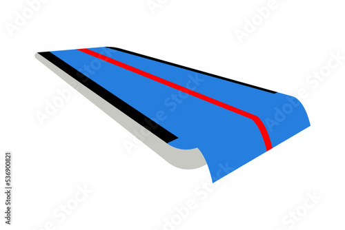 Gymnastics air mat vector illustration.