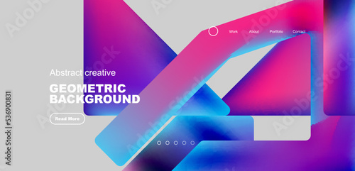 Fluid triangles minimal abstract background. Techno or business concept, pattern for wallpaper, banner, background, landing page