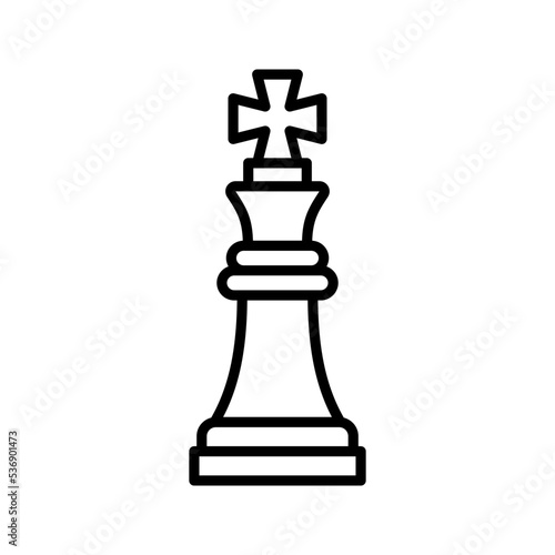King icon. Chess sign for mobile concept and web design. vector illustration