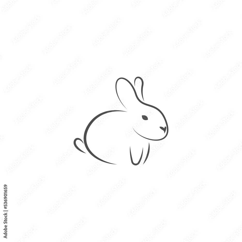 Rabbit icon logo design illustration Rabbit icon logo design illustration