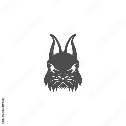 Rabbit icon logo design illustration
