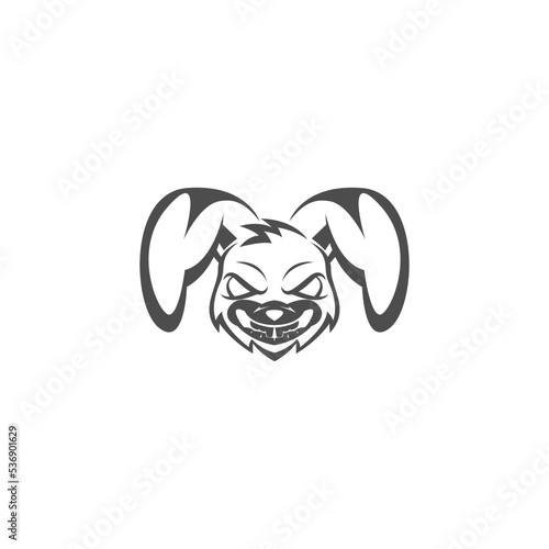 Rabbit icon logo design illustration