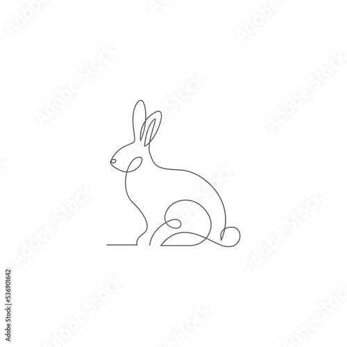 Rabbit icon logo design illustration