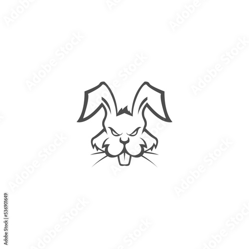 Rabbit icon logo design illustration