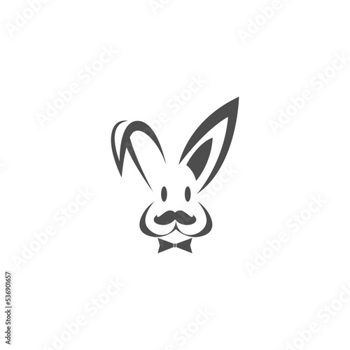 Rabbit icon logo design illustration