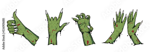 Halloween zombie hand set