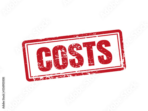 costs red square vintage grunge isolated sign