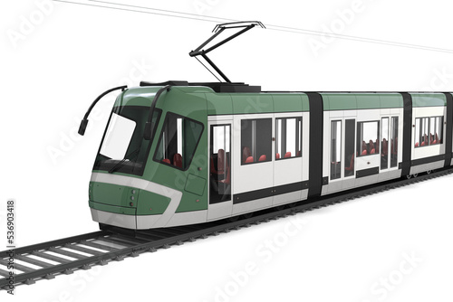 Strassenbahn (freigestellt) - 3D Visualisierung