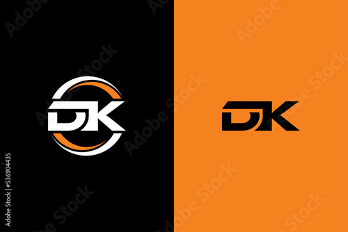 DK Letter Initial Logo Design Template Vector Illustration
