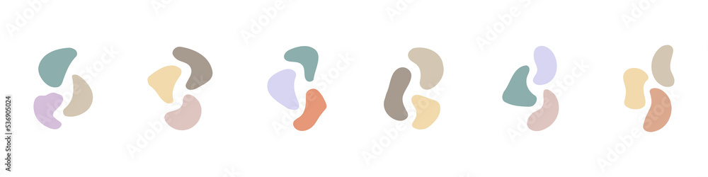 Liquid shape elements set. Modern trendy blotch shape. Abstract blotch shape. Flat geometric shapes in different colors. Background for postcard design or flyer template. Vector illustration Liquid shape elements set. Modern trendy blotch shape. Abstract blotch shape. Flat geometric shapes in different colors. Background for postcard design or flyer template. Vector illustration