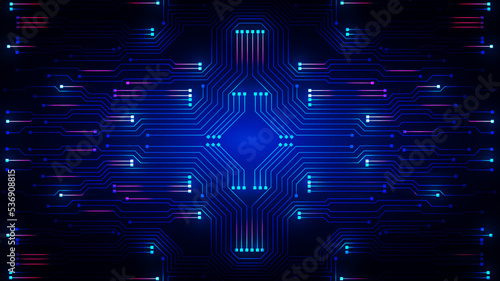 Obraz na płótnie technology background with hi-tech digital w salonie