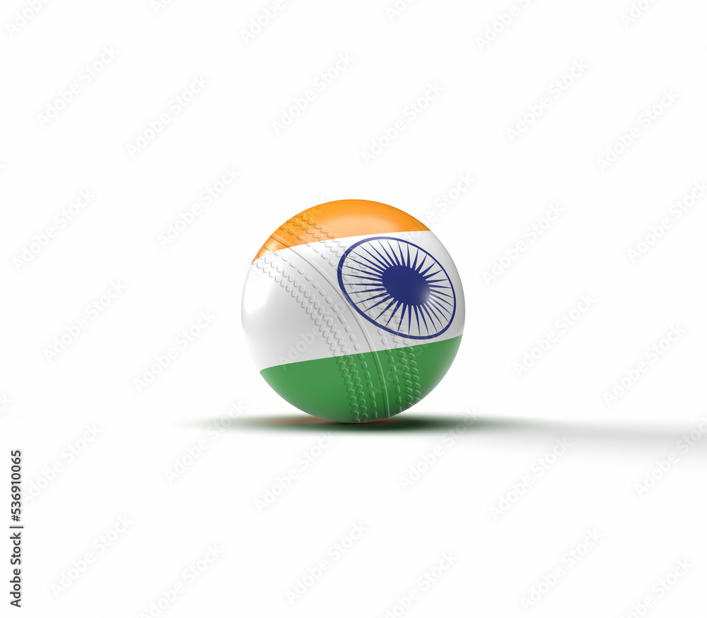Fototapeta premium ball with indian flag isolated