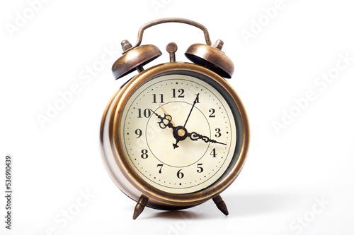 vintage alarm clock isolated