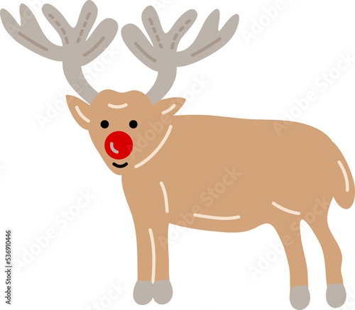 Christmas Elk. Garlands, flags, labels, bubbles, ribbons and stickers. Collection of Merry Christmas decorative icons