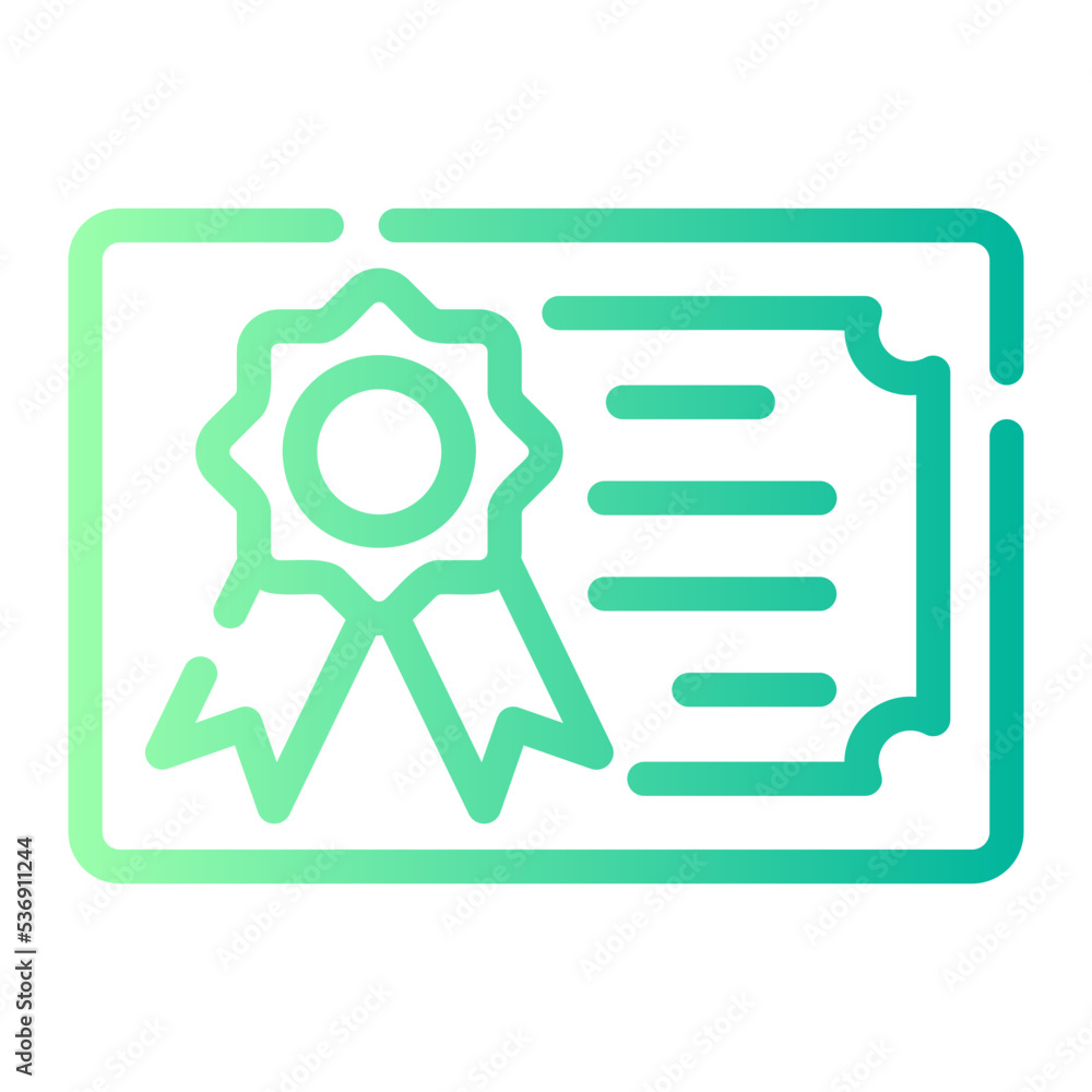 certificate gradient icon certificate gradient icon