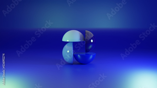 indigo blue glass ball color mood and tone